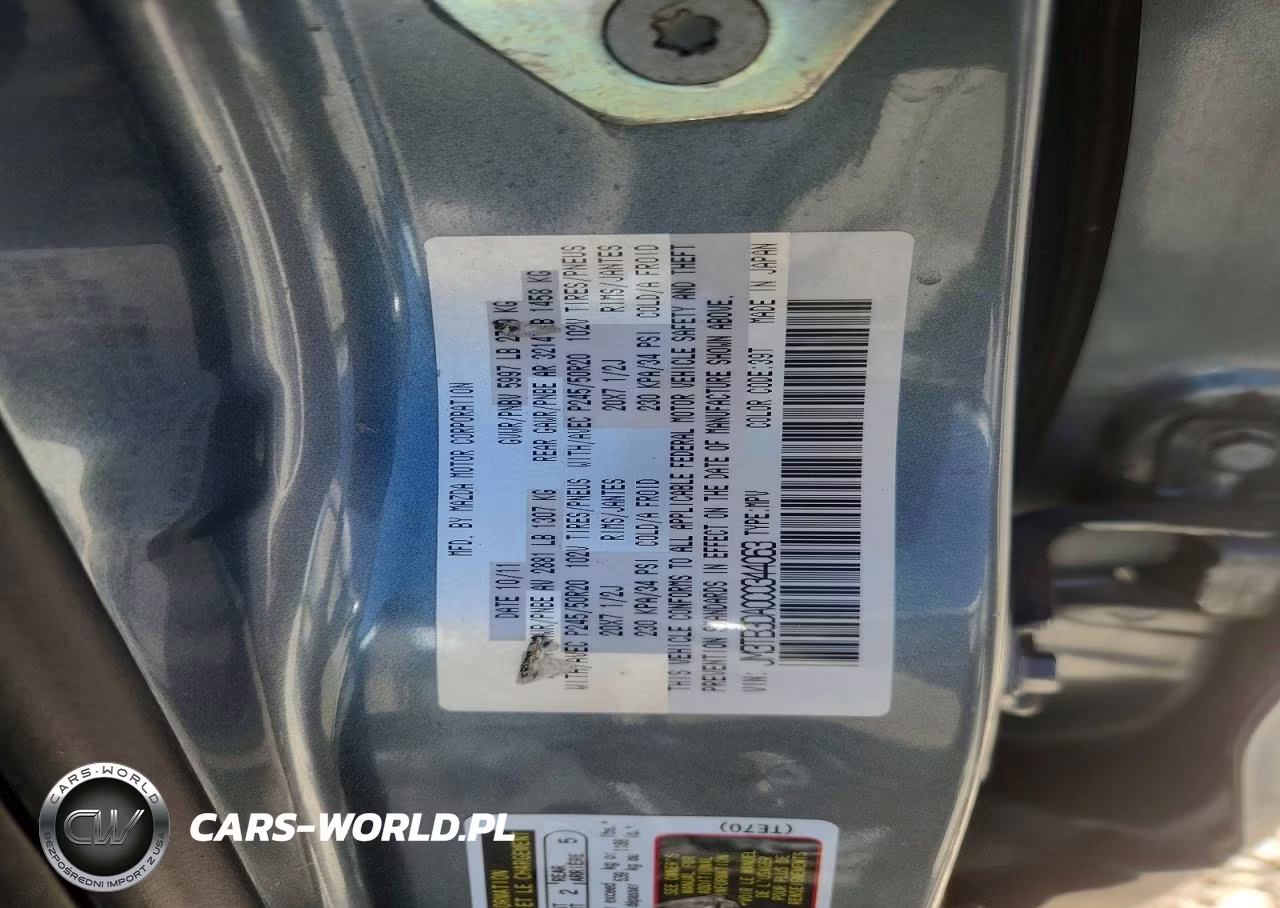 2012 Mazda Cx-9 VIN:JM3TB3DA0C0344063 - 12