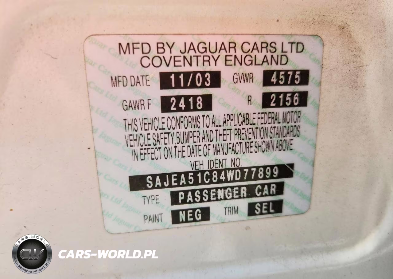 2004 Jaguar X-Type 3.0 VIN:SAJEA51C84WD77899 - 13