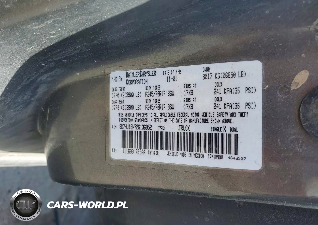 2002 Dodge Ram 1500 VIN:3D7HU18N72G136952 - 12