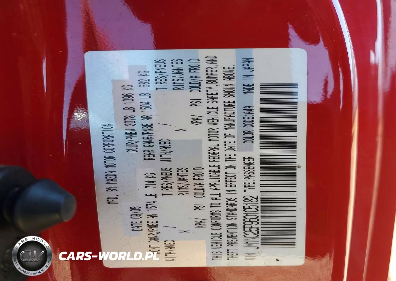 2006 Mazda Mx-5 Miata VIN:JM1NC25F960105182 - 12