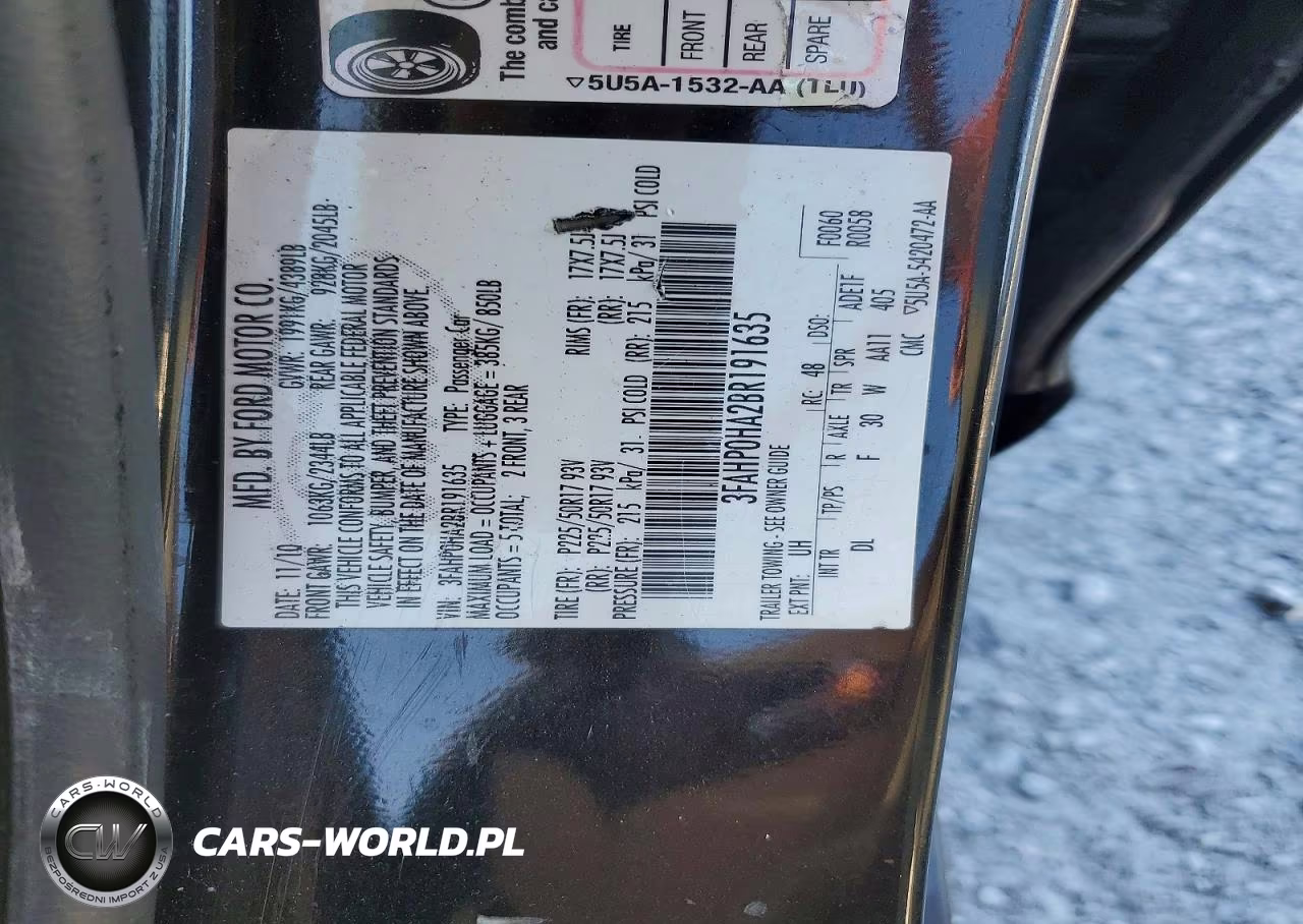 2011 Ford Fusion Se VIN:3FAHP0HA2BR191635 - 13