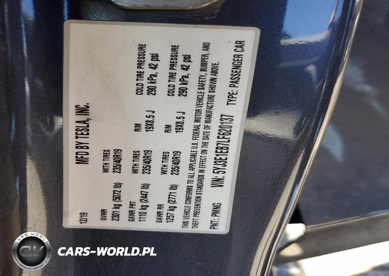 2020 Tesla Model 3 VIN:5YJ3E1EB7LF620137 - 13
