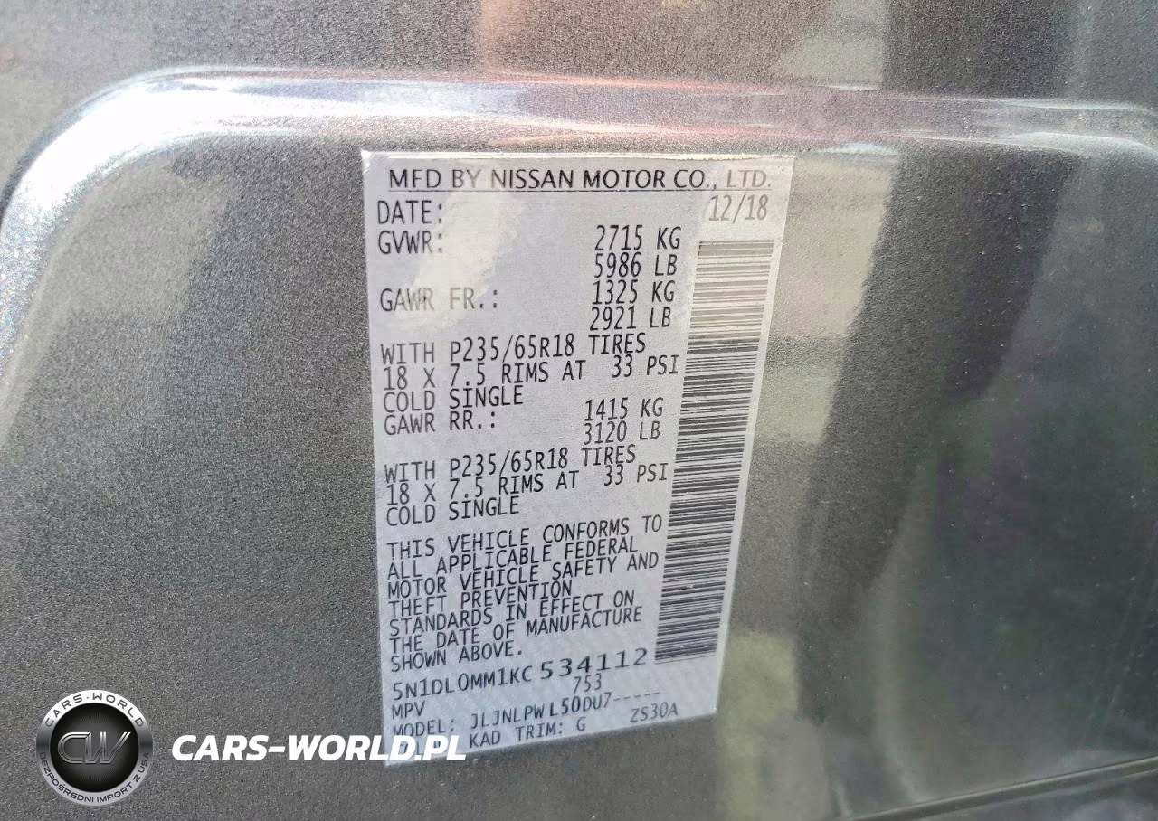 2019 Infiniti Qx60 Pure VIN:5N1DL0MM1KC534112 - 12