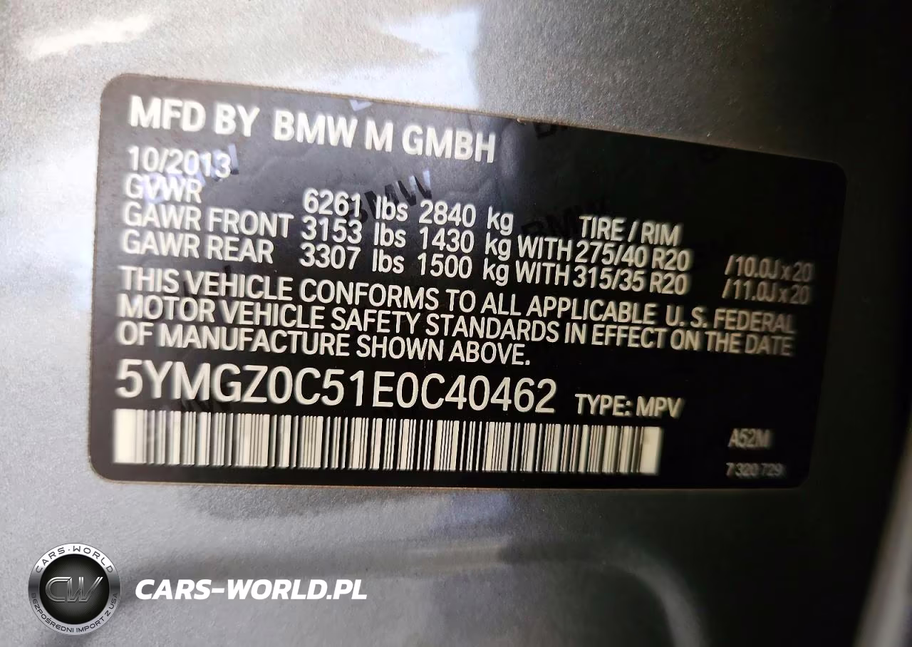 2014 BMW X6 M VIN:5YMGZ0C51E0C40462 - 13