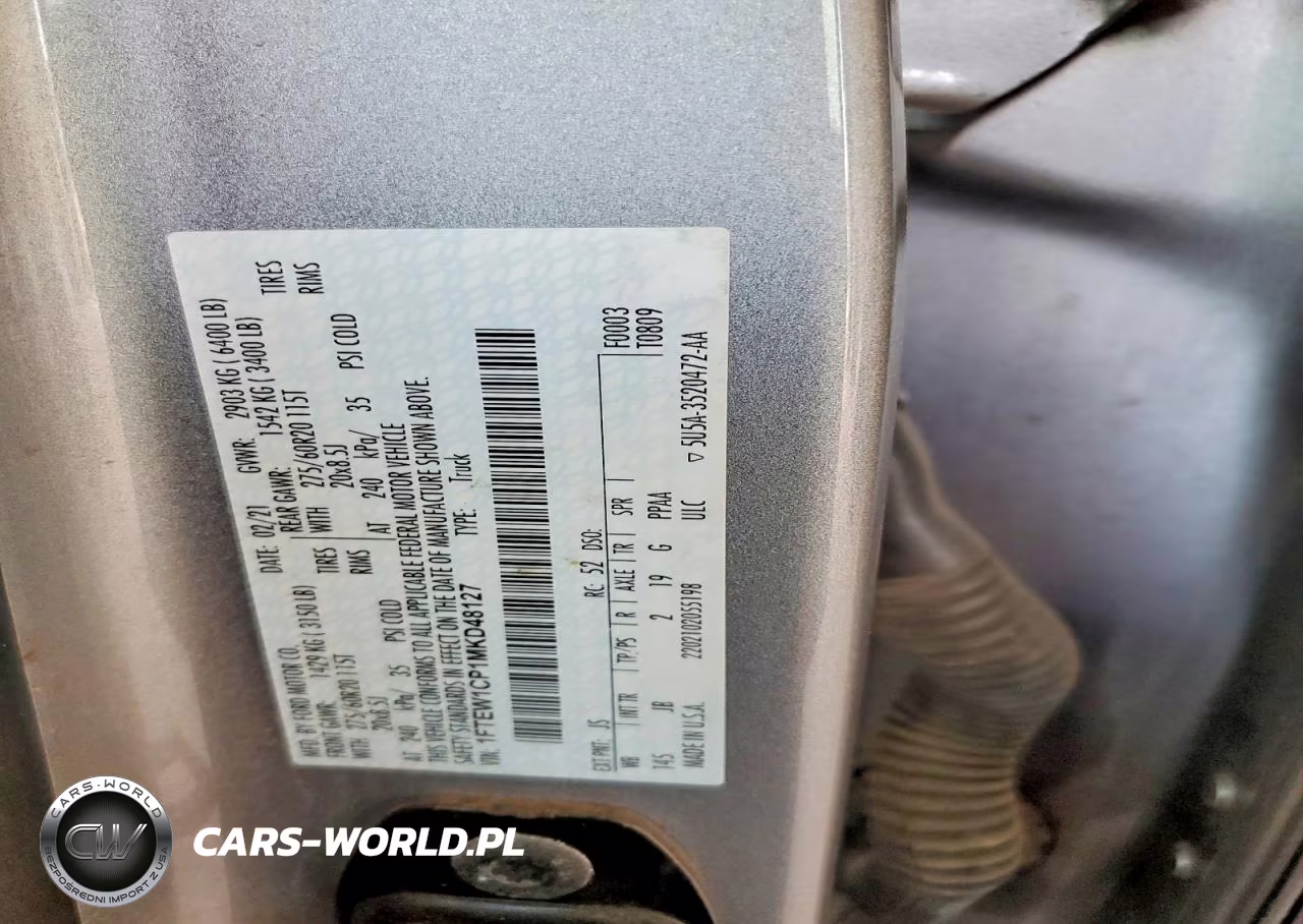2021 Ford F150 Supercrew VIN:1FTEW1CP1MKD48127 - 13
