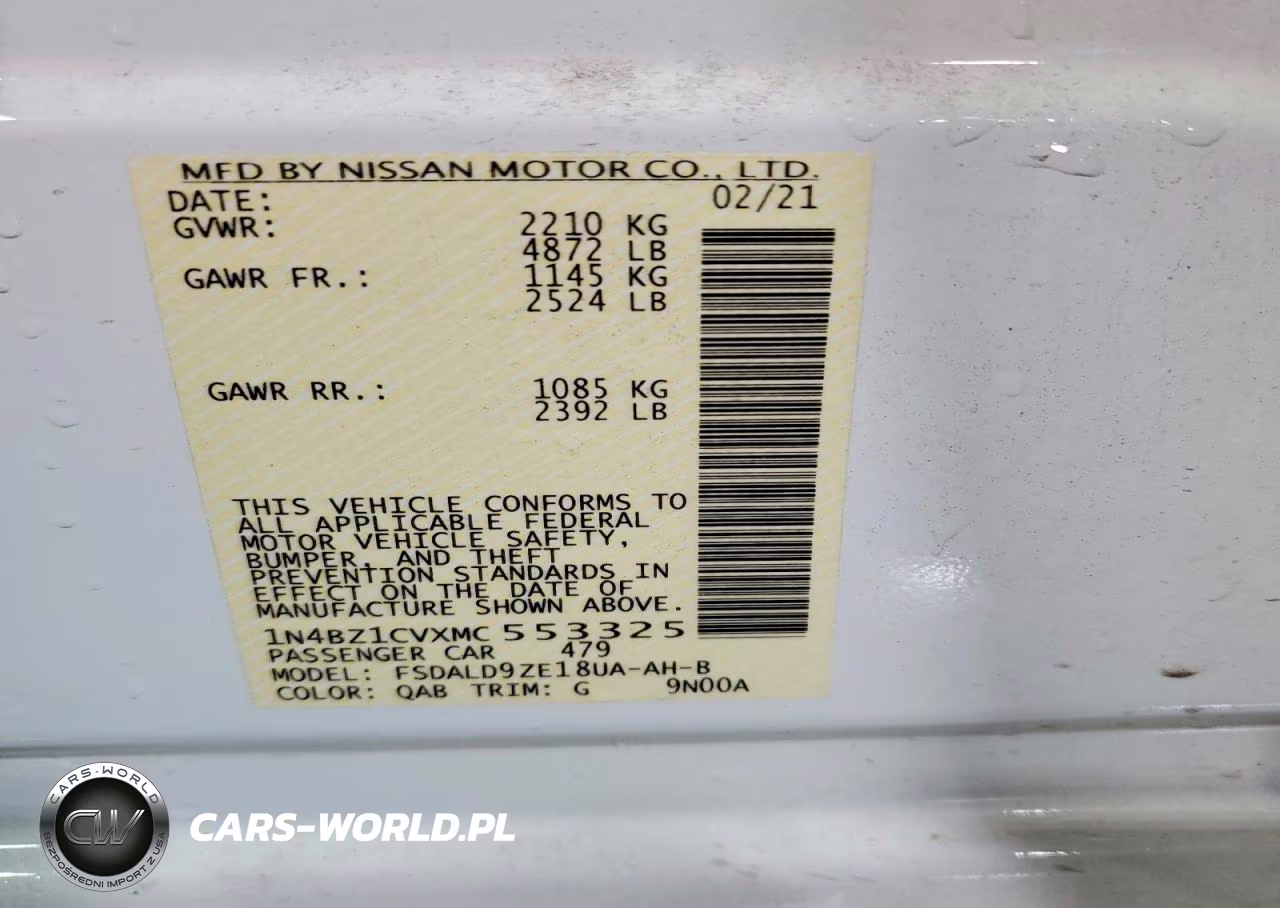 2021 Nissan Leaf Sv Plus VIN:1N4BZ1CVXMC553325 - 12