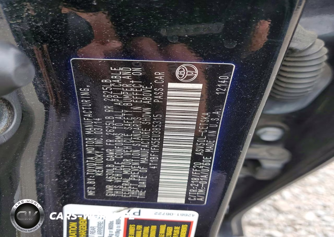 2014 Toyota Camry Se VIN:4T1BF1FK5EU385315 - 12