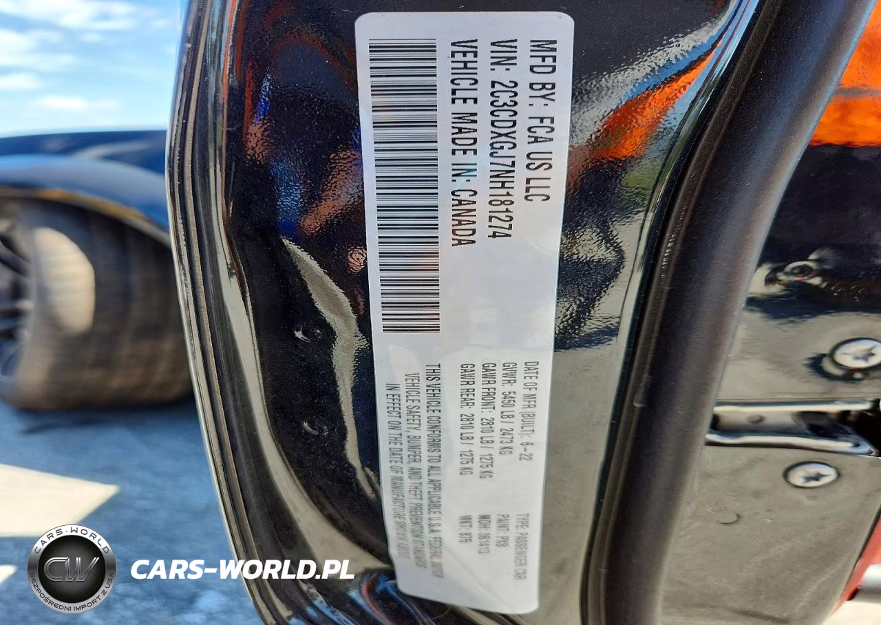 2022 Dodge Charger Scat Pack VIN:2C3CDXGJ7NH181274 - 13