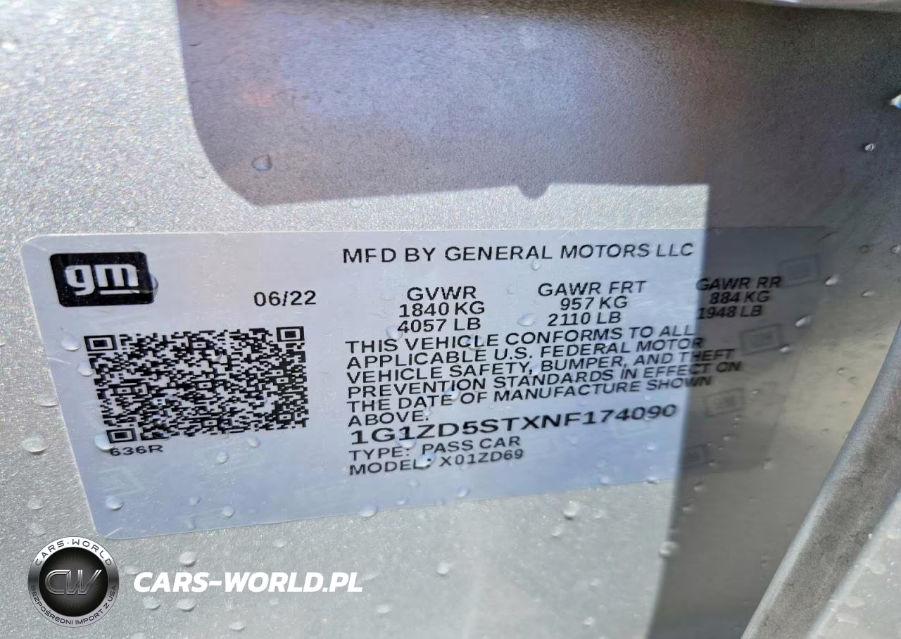 2022 Chevrolet Malibu Lt VIN:1G1ZD5STXNF174090 - 13