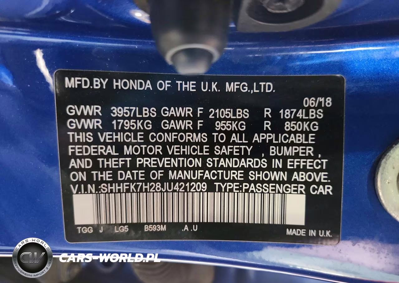 2018 Honda Civic Lx VIN:SHHFK7H28JU421209 - 13