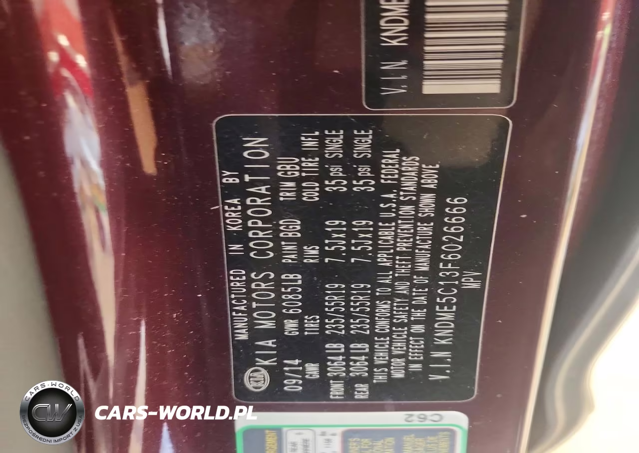 2015 Kia Sedona Sxl VIN:KNDME5C13F6026666 - 13