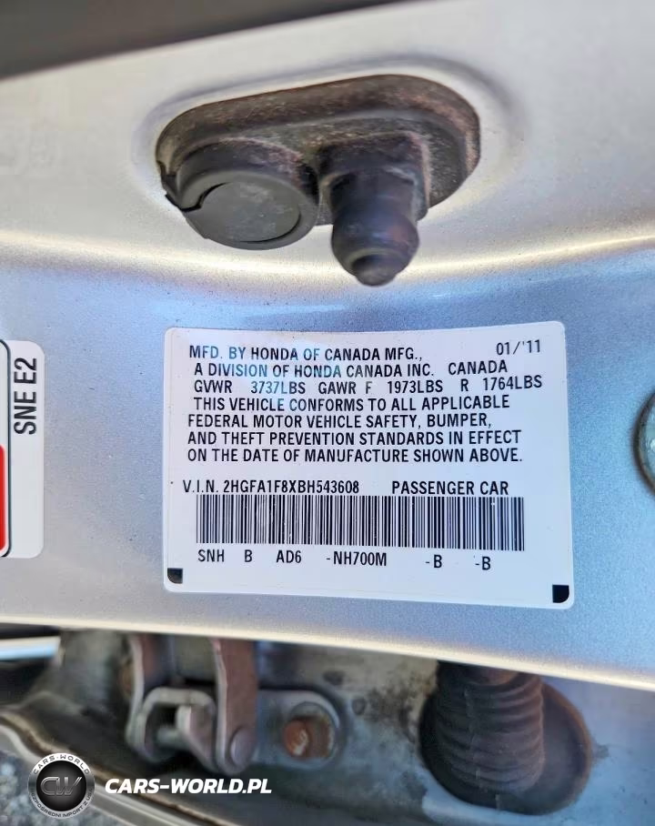 2011 Honda Civic Ex VIN:2HGFA1F8XBH543608 - 12