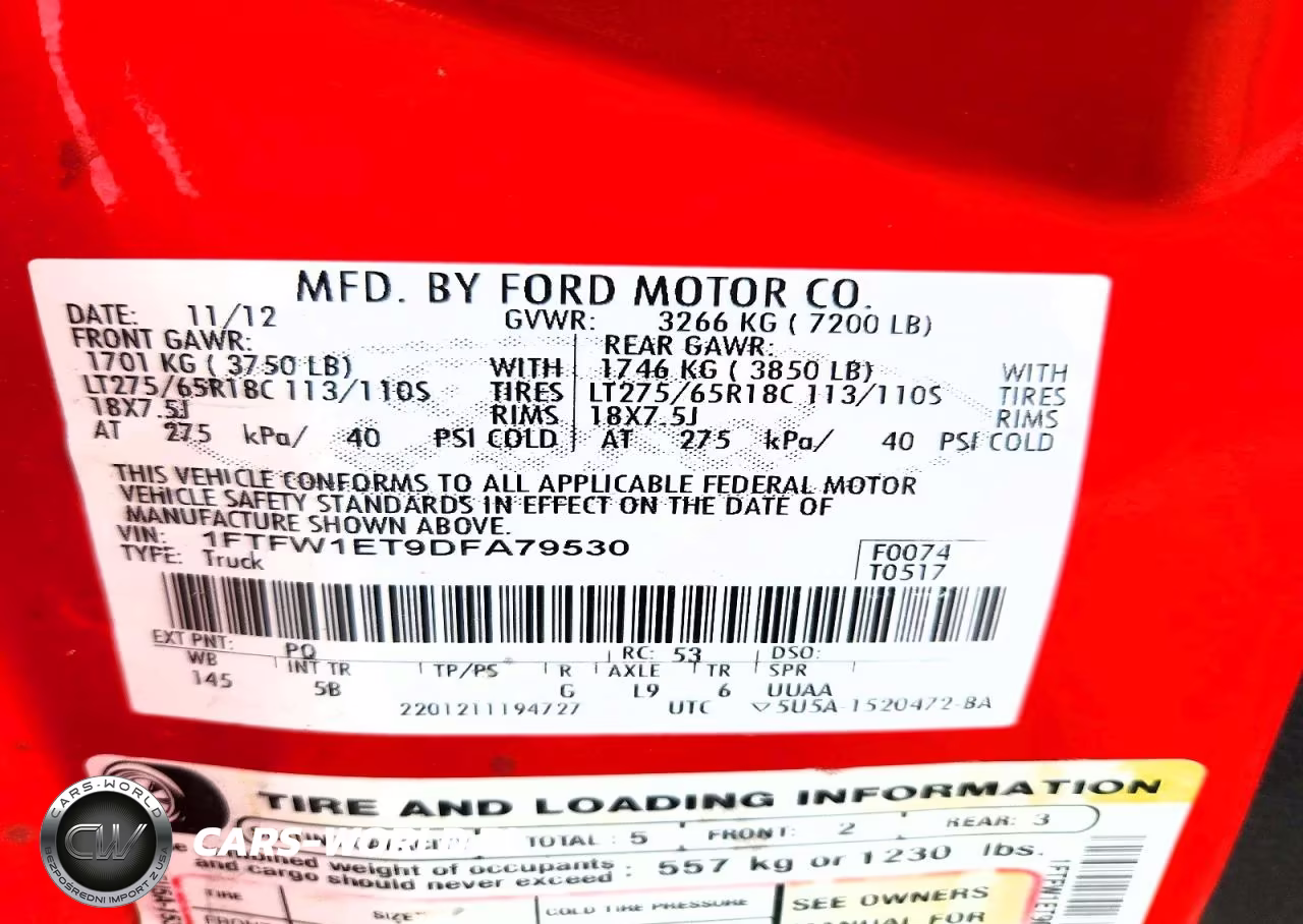 2013 Ford F150 Supercrew VIN:1FTFW1ET9DFA79530 - 12