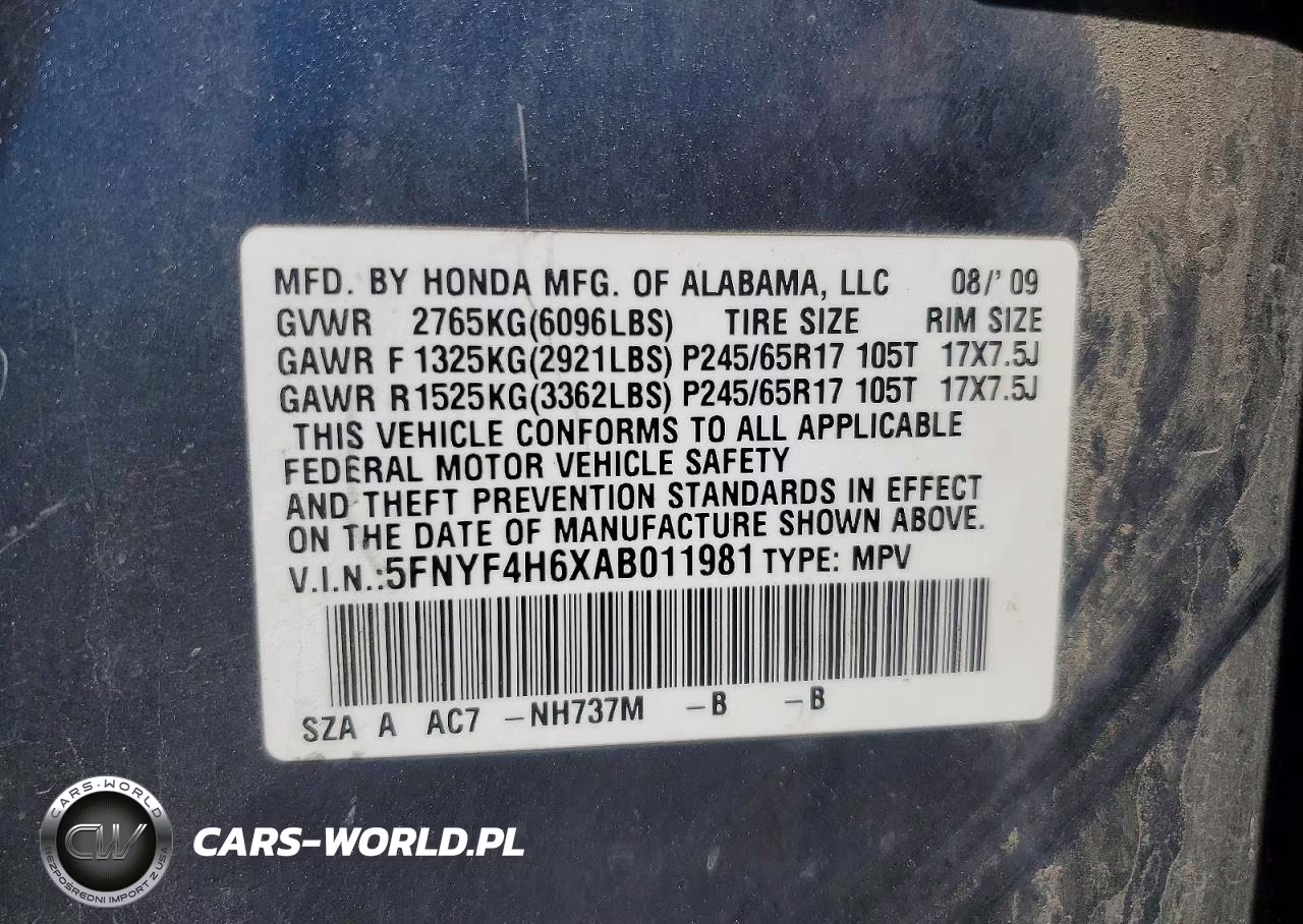 2010 Honda Pilot Exl VIN:5FNYF4H6XAB011981 - 13