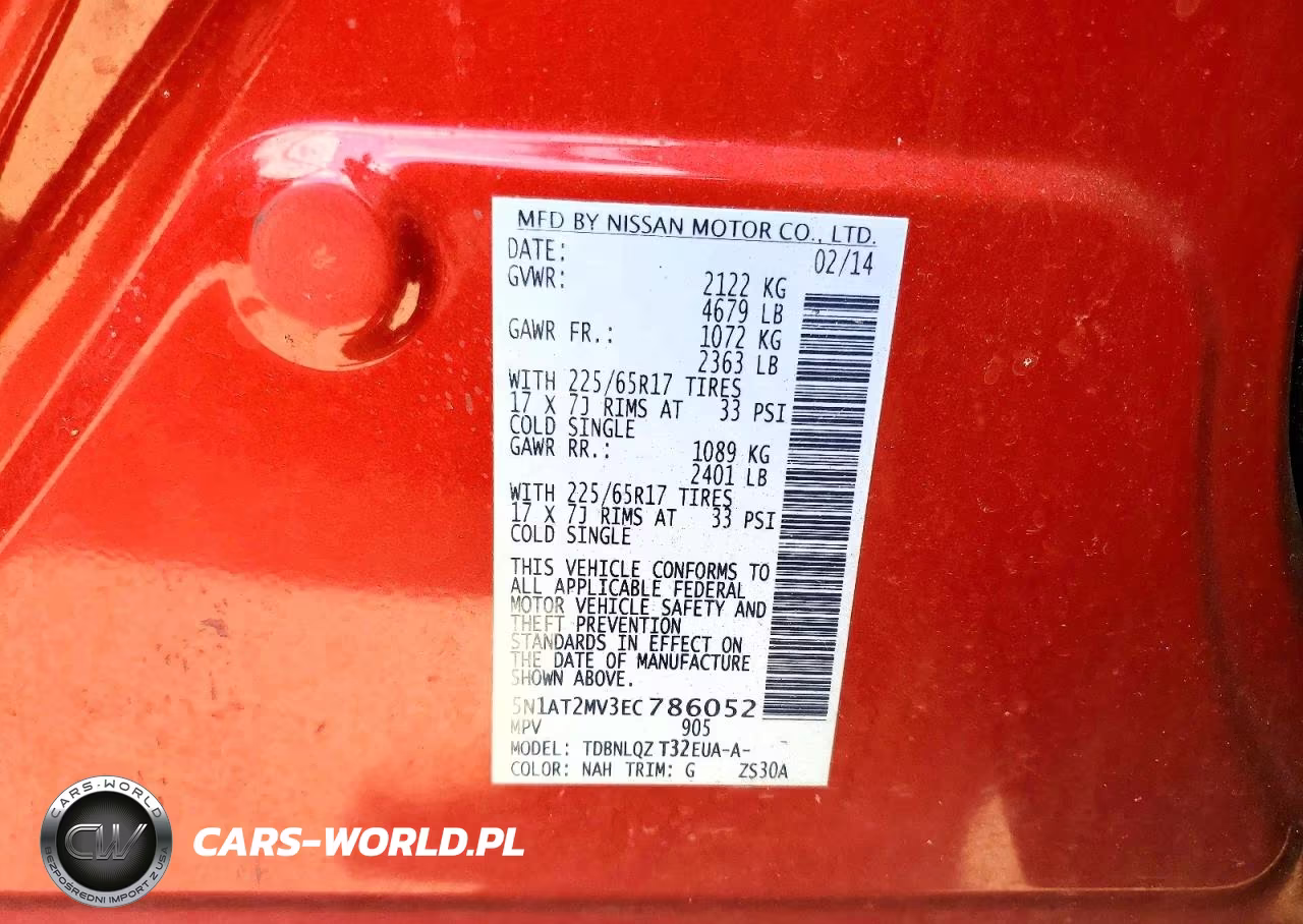 2014 Nissan Rogue Sv VIN:5N1AT2MV3EC786052 - 13