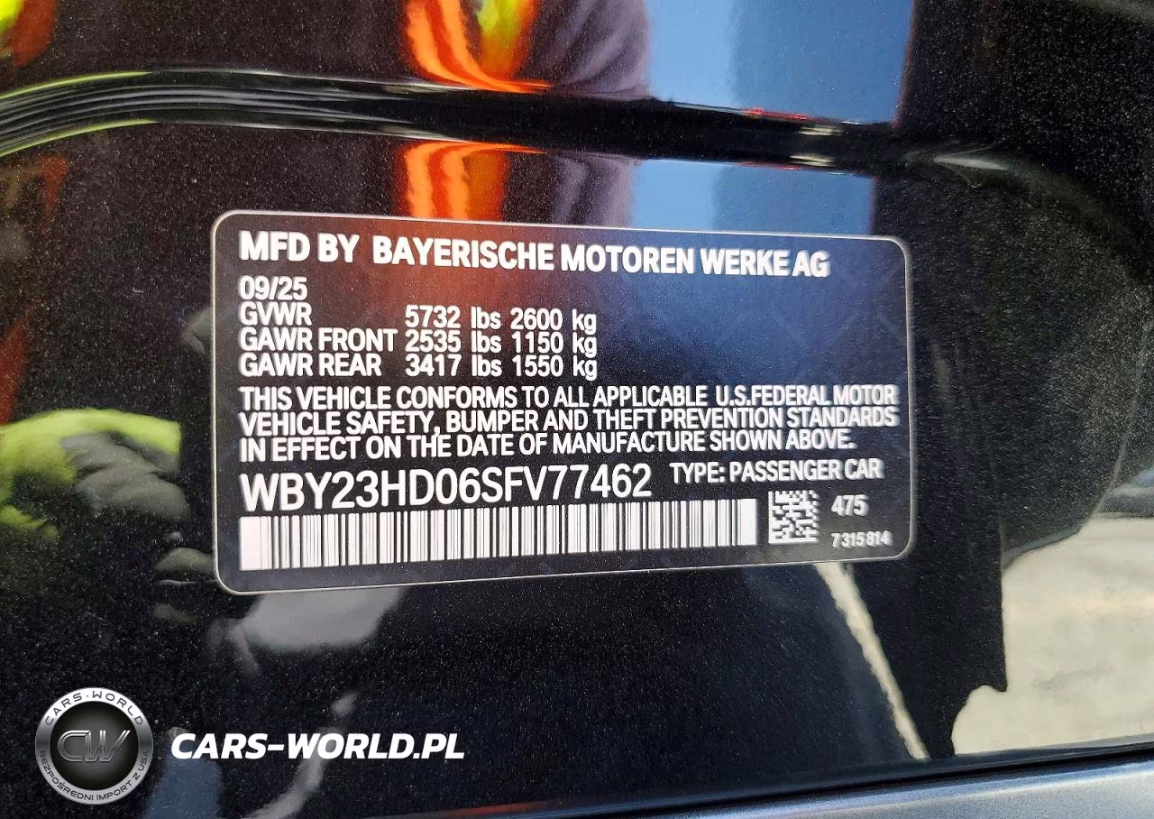 2025 BMW I4 Edrive 40 VIN:WBY23HD06SFV77462 - 12