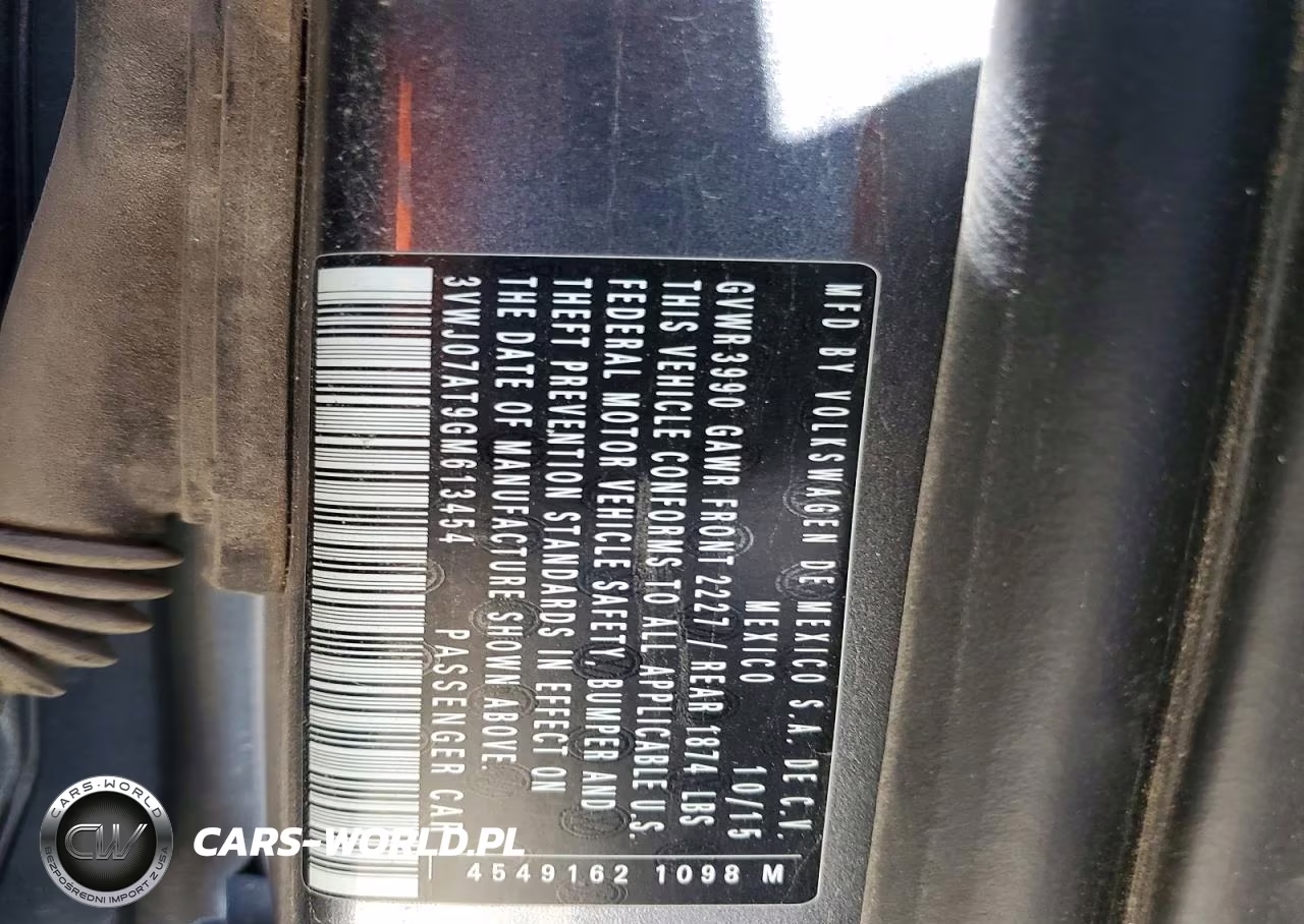 2016 Volkswagen Beetle Se VIN:3VWJ07AT9GM613454 - 12