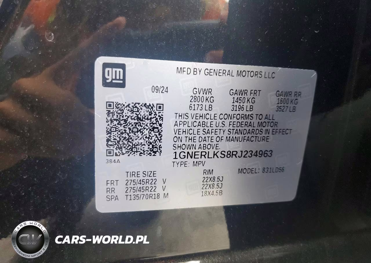 2024 Chevrolet Traverse Rs VIN:1GNERLKS8RJ234963 - 13