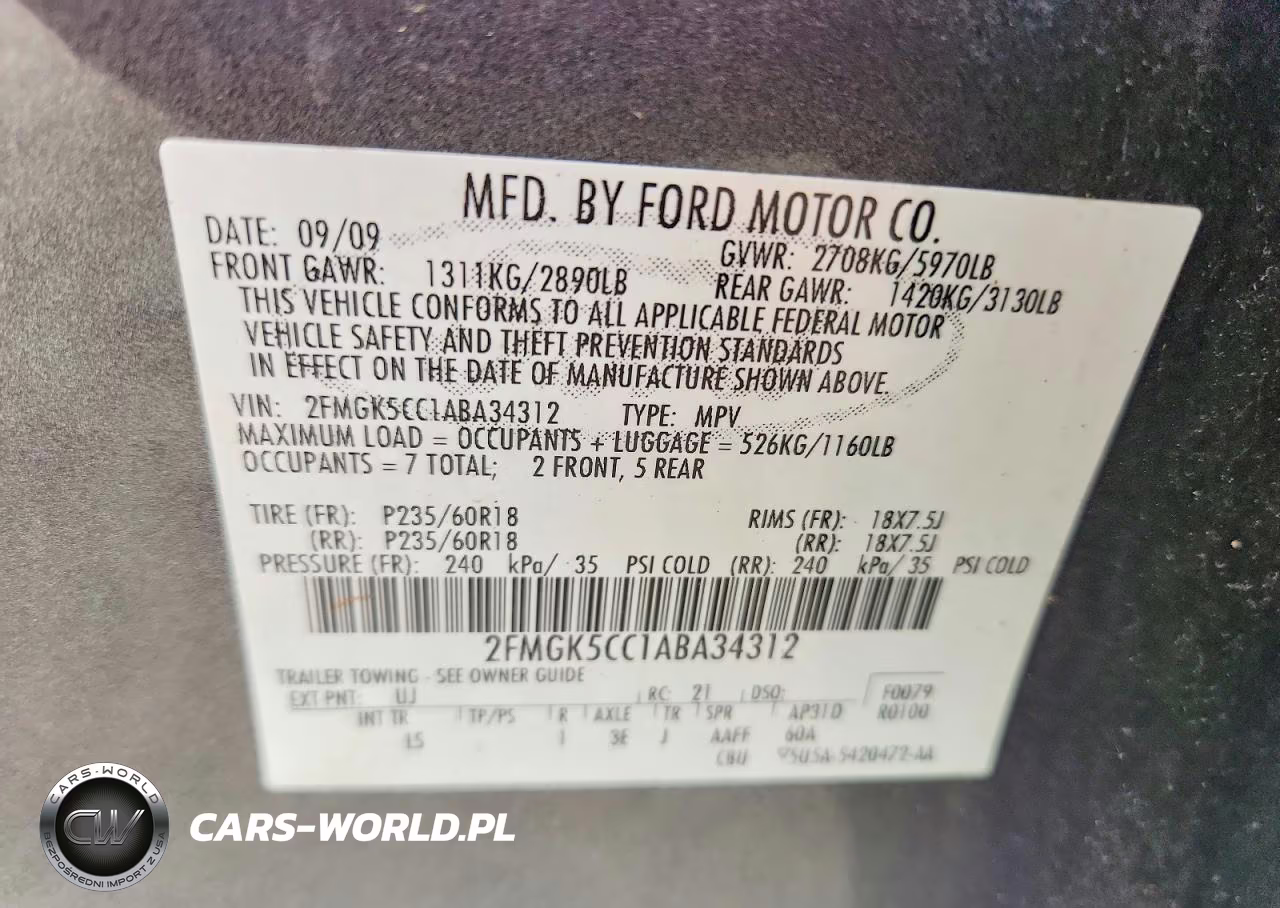 2010 Ford Flex Sel VIN:2FMGK5CC1ABA34312 - 13