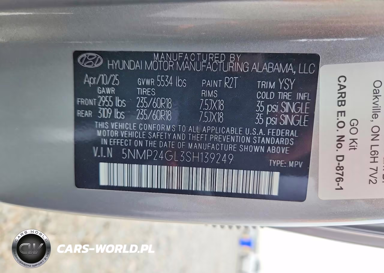2025 Hyundai Santa Fe Sel VIN:5NMP24GL3SH139249 - 13