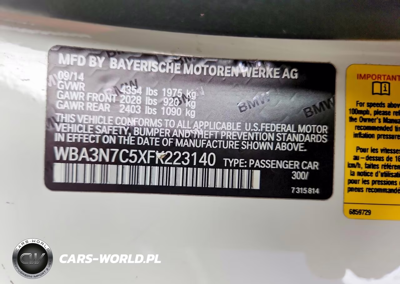 2015 BMW 428 I VIN:WBA3N7C5XFK223140 - 12