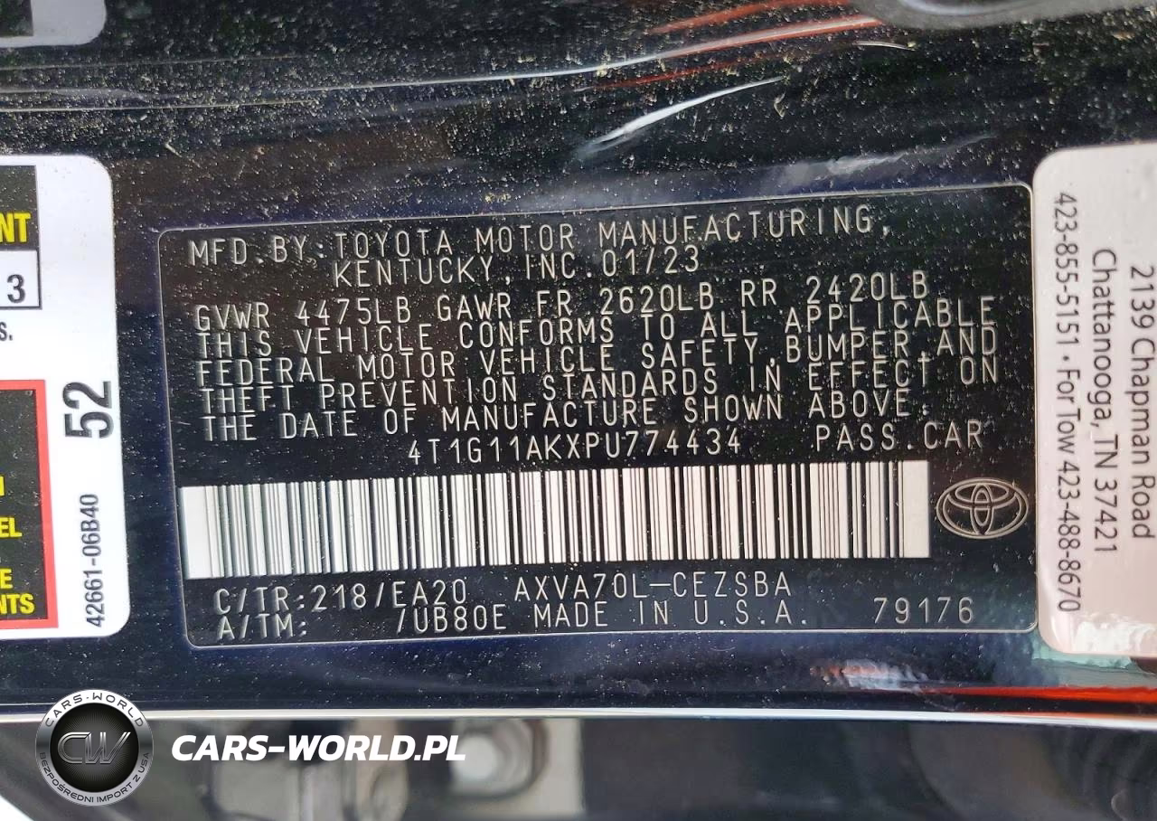 2023 Toyota Camry Se VIN:4T1G11AKXPU774434 - 13