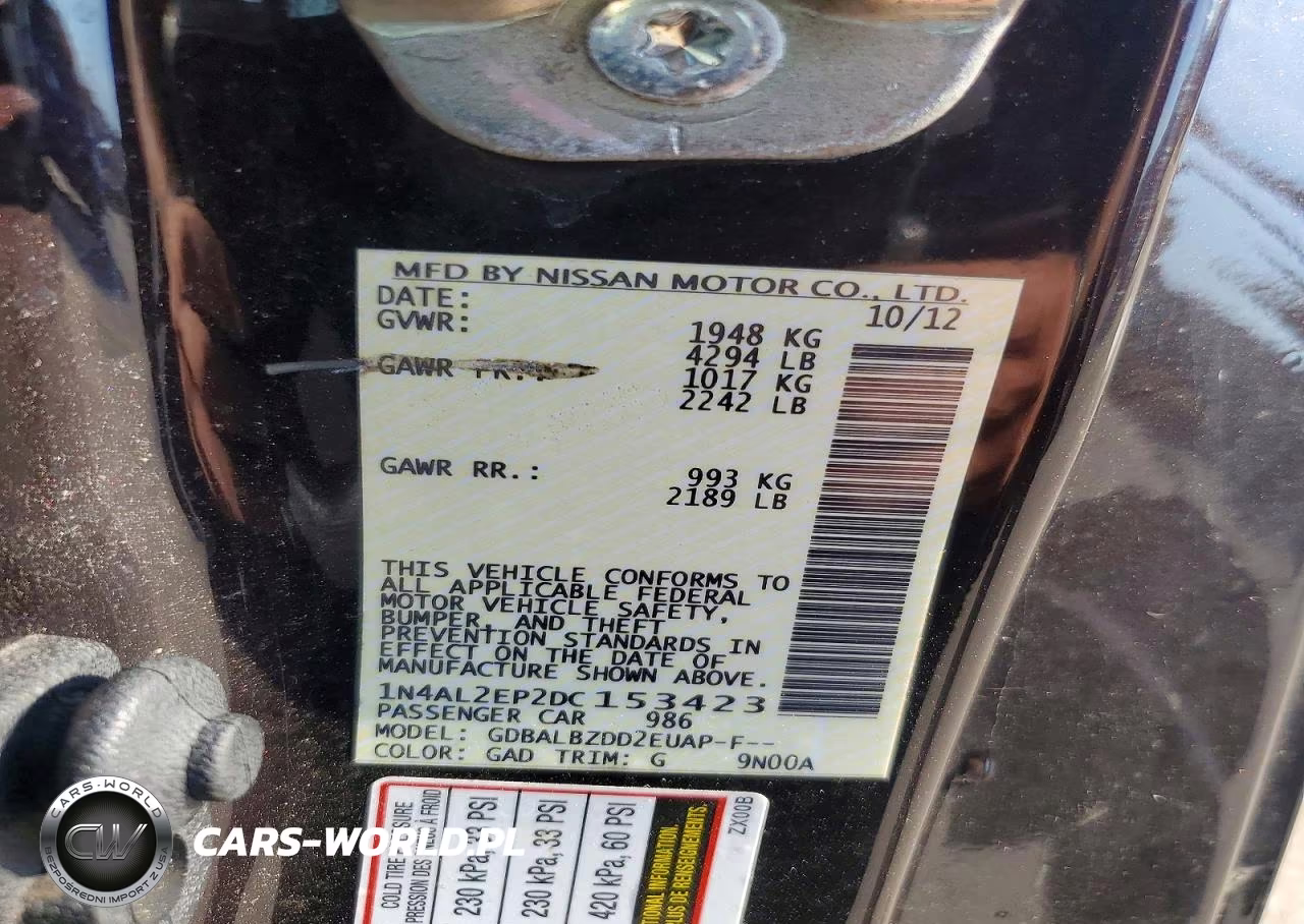 2013 Nissan Altima S VIN:1N4AL2EP2DC153423 - 12