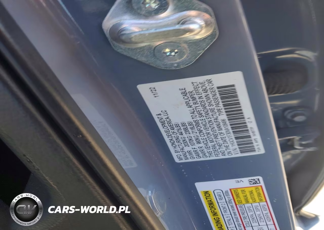 2022 Honda Accord Sport VIN:1HGCV1F30NA108496 - 12