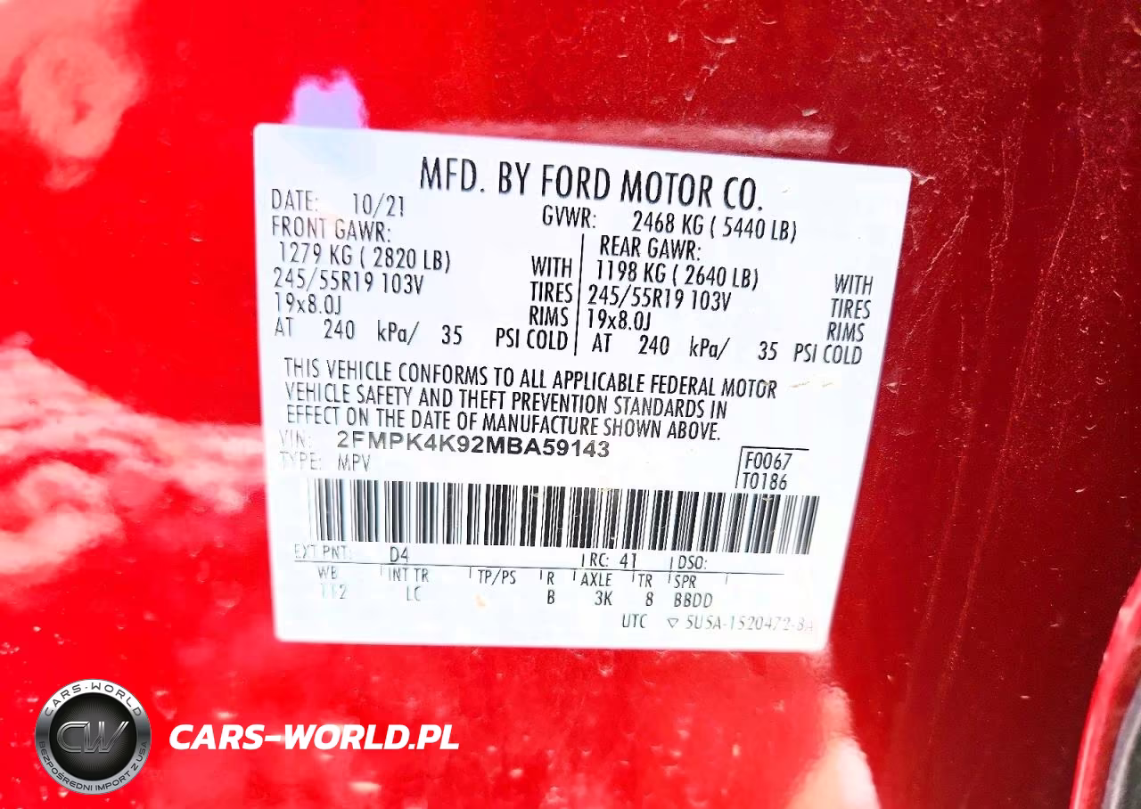 2021 Ford Edge Titanium VIN:2FMPK4K92MBA59143 - 12