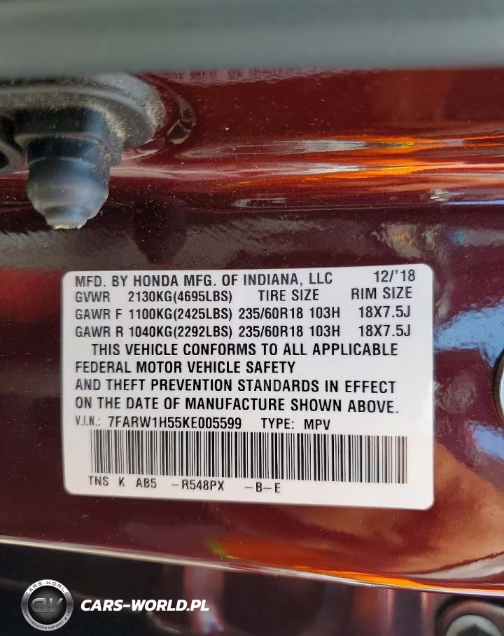 2019 Honda Cr-V Ex VIN:7FARW1H55KE005599 - 13