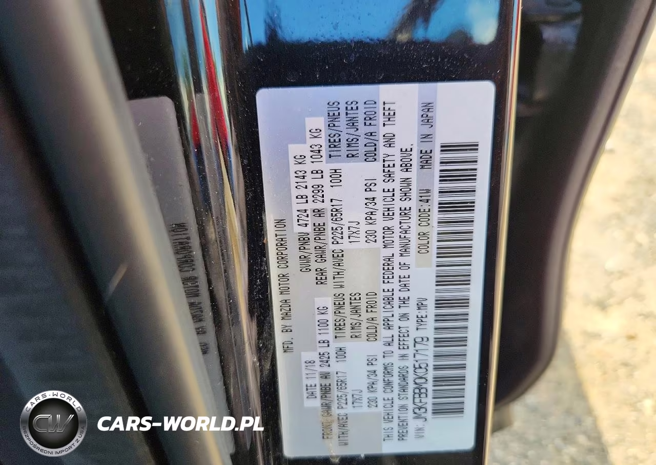 2019 Mazda Cx-5 Sport VIN:JM3KFBBM0K0517179 - 13