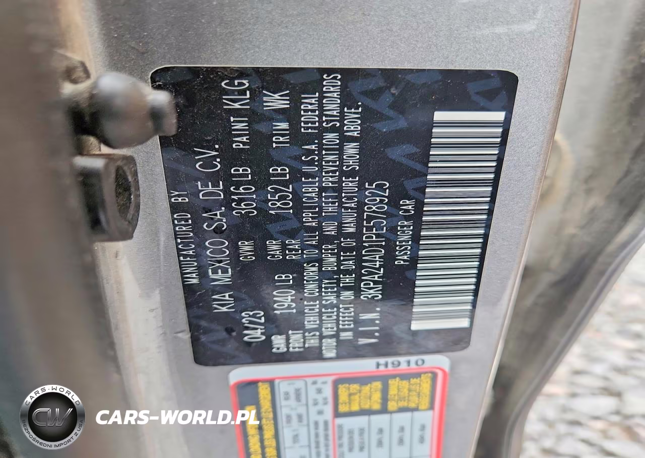 2023 Kia Rio S VIN:3KPA24AD1PE578925 - 12
