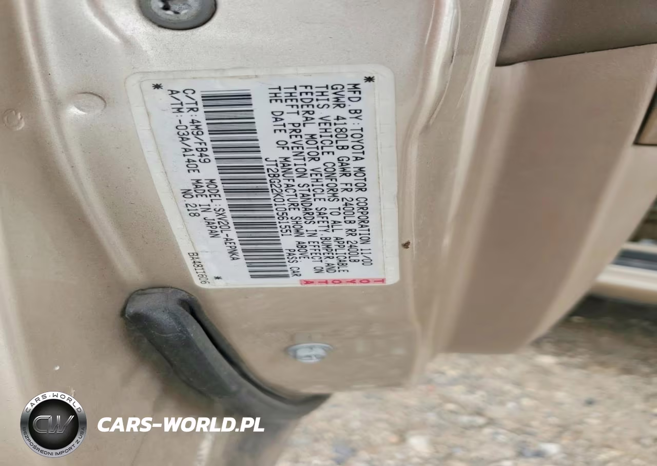 2001 Toyota Camry Le VIN:JT2BG22K010561551 - 12