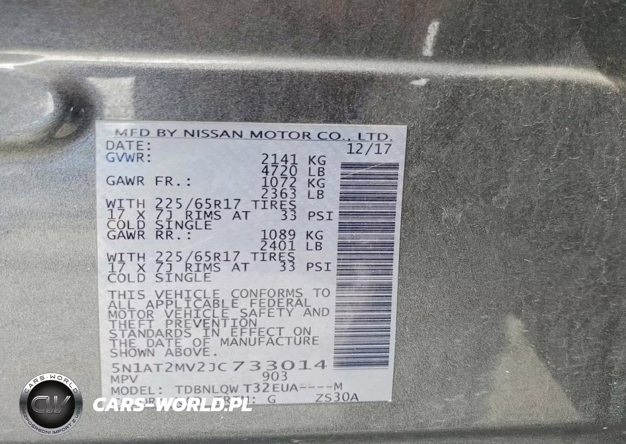2018 Nissan Rogue Sv VIN:5N1AT2MV2JC733014 - 13