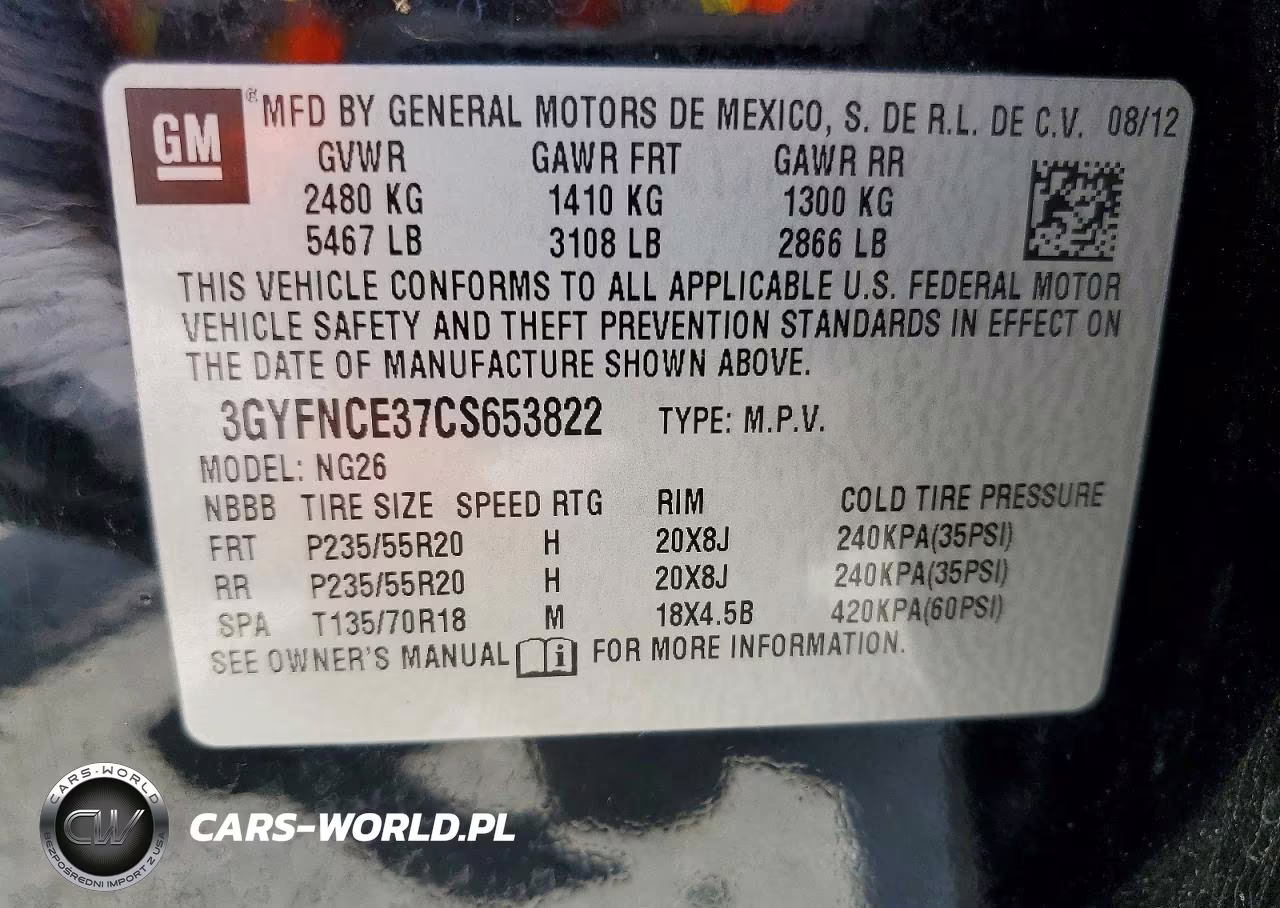 2012 Cadillac Srx Premium VIN:3GYFNCE37CS653822 - 13