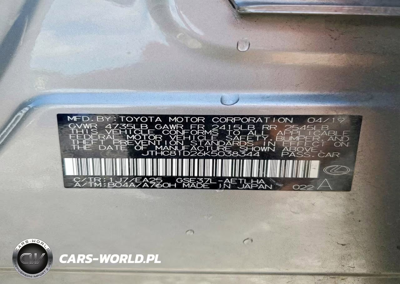 2019 Lexus Is 300 VIN:JTHC81D26K5038344 - 13