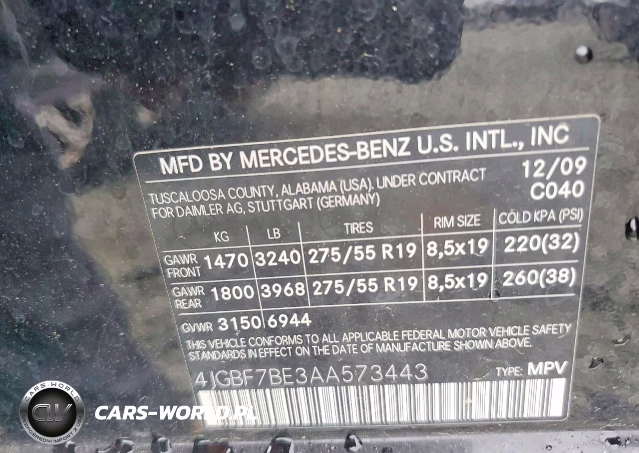 2010 Mercedes-Benz Gl 450 4Matic VIN:4JGBF7BE3AA573443 - 13