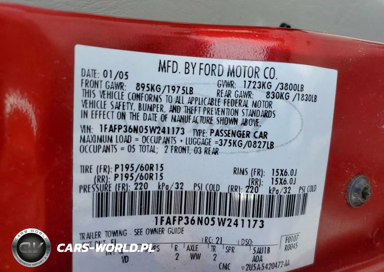 2005 Ford Focus Zxw VIN:1FAFP36N05W241173 - 13