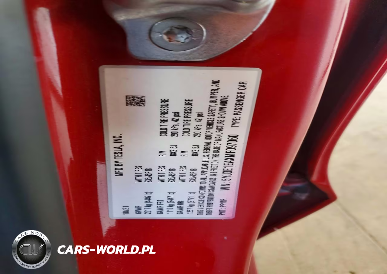 2021 Tesla Model 3 VIN:5YJ3E1EAXMF097060 - 13