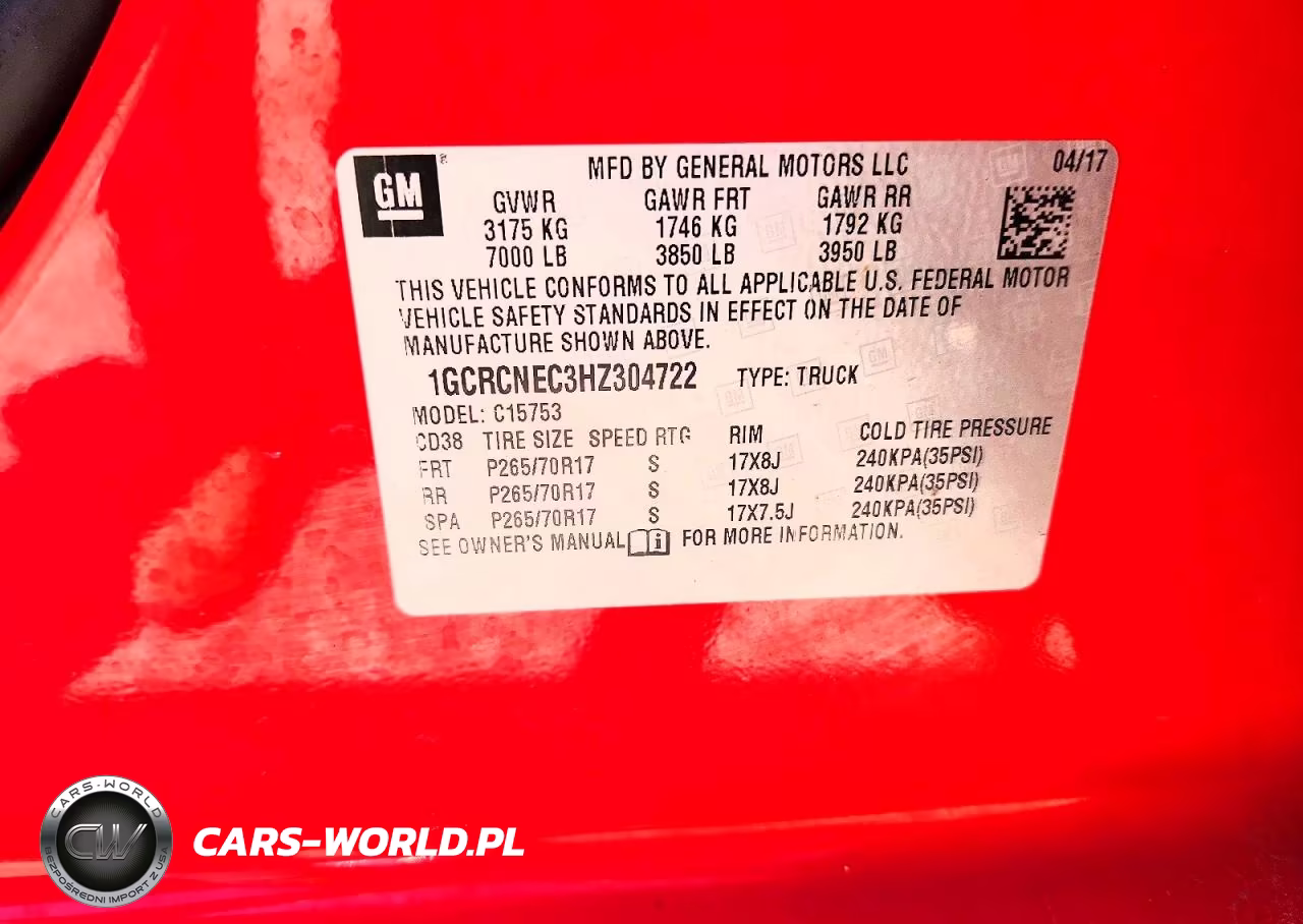 2017 Chevrolet Silverado C1500 VIN:1GCRCNEC3HZ304722 - 12