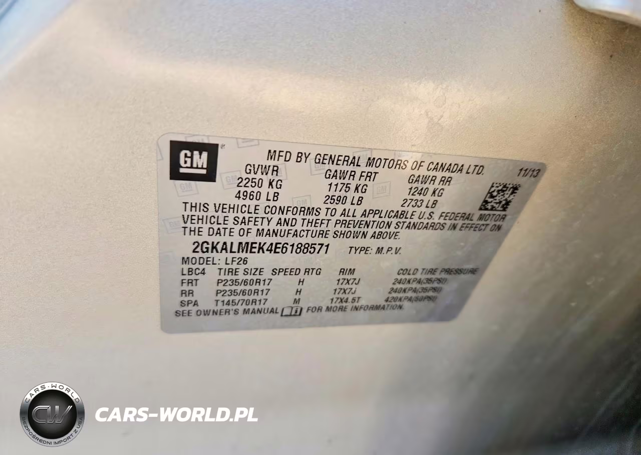 2014 GMC Terrain Sle VIN:2GKALMEK4E6188571 - 12