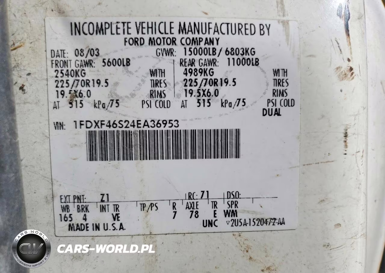 2004 Ford F450 Super Duty Flatbed Truck VIN:1FDXF46S24EA36953 - 12