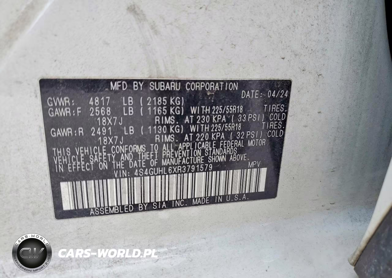 2024 Subaru Crosstrek Limited VIN:4S4GUHL6XR3791579 - 13