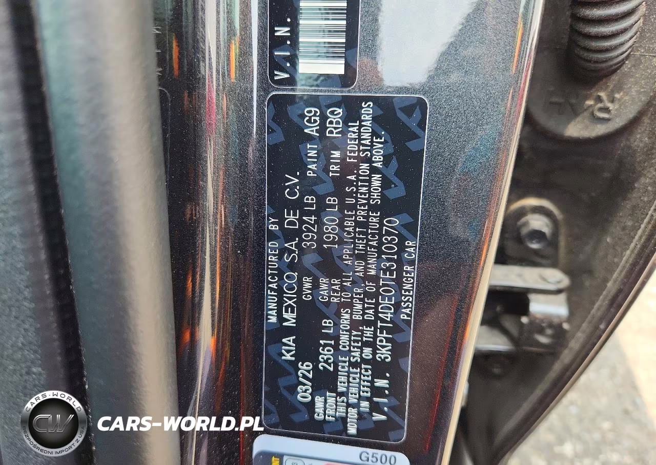 2026 Kia K4 Lx VIN:3KPFT4DE0TE310370 - 12