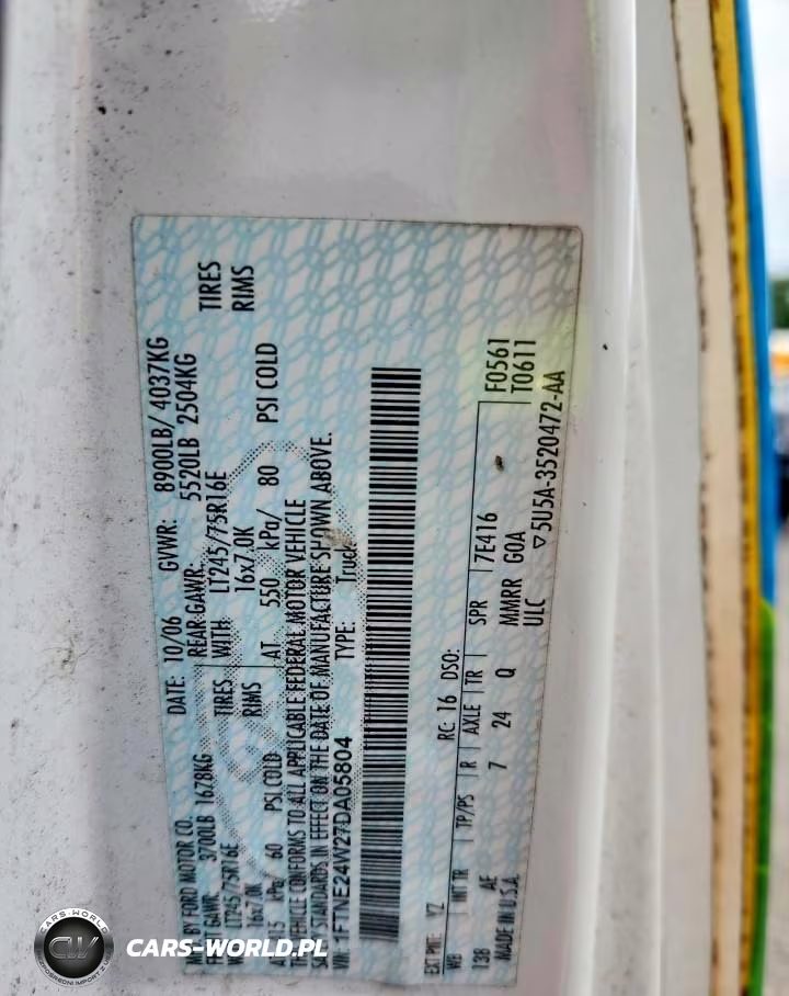 2007 Ford Econoline E250 Van VIN:1FTNE24W27DA05804 - 11