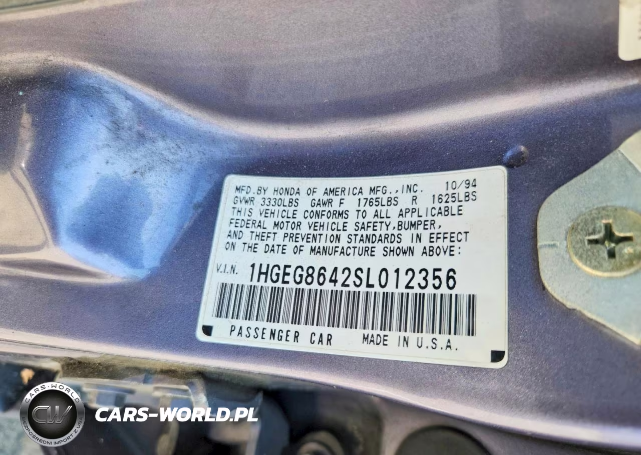 1995 Honda Civic Dx VIN:1HGEG8642SL012356 - 12