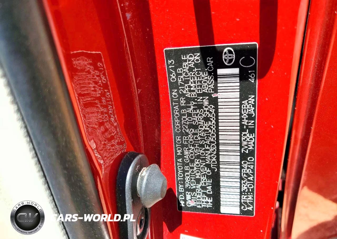 2013 Toyota Prius Three VIN:JTDKN3DU5D5656549 - 12