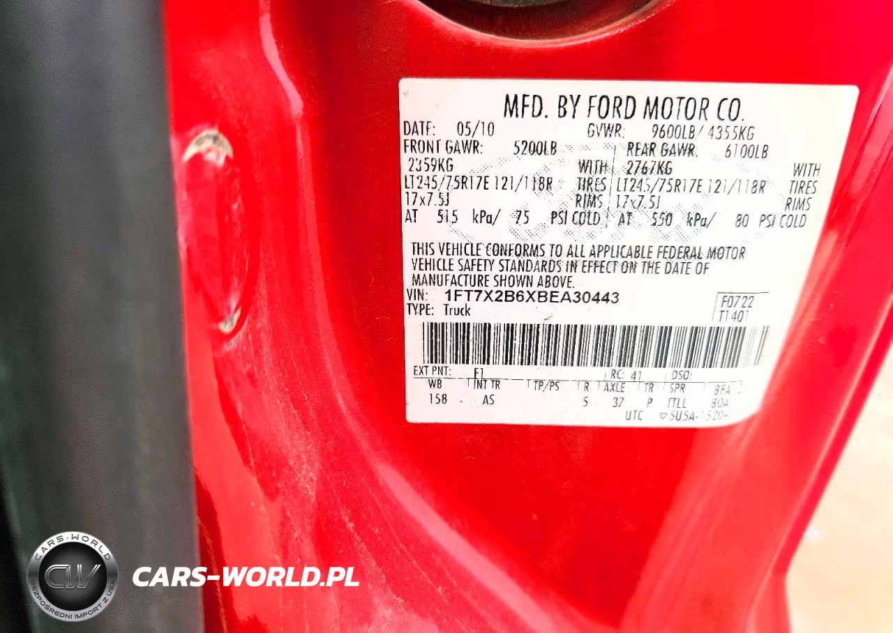 2011 Ford F250 Super Duty VIN:1FT7X2B6XBEA30443 - 12
