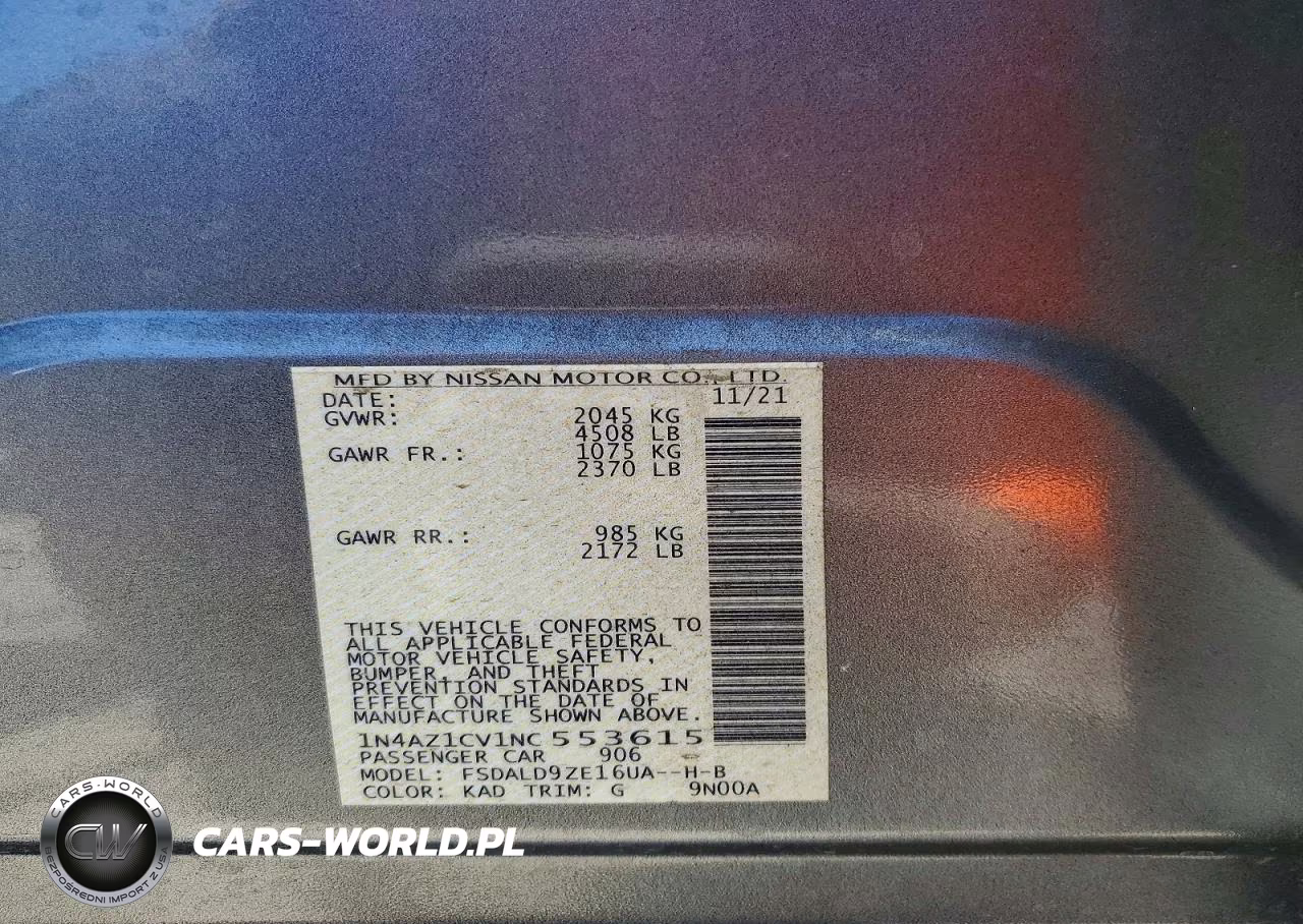 2022 Nissan Leaf Sv VIN:1N4AZ1CV1NC553615 - 13