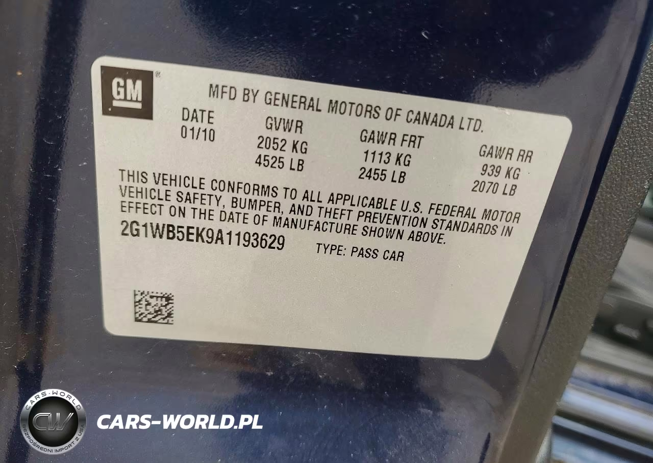 2010 Chevrolet Impala Lt VIN:2G1WB5EK9A1193629 - 12